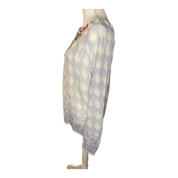 RAGA Women’s XS Santa Barbara Embroidered Flowy Blouse Boho Peasant‎ - Picture 2 of 4